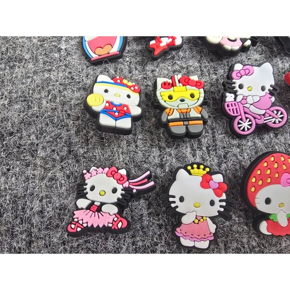 Set Of 17 Cute Hello Kitty Clog Charms For Crocs Shoes #3 - Picture 2 of 6